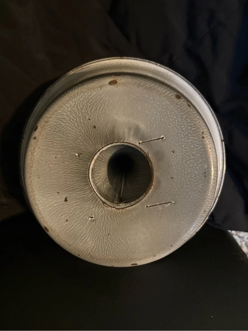 Vintage Gray Angel Food Tube Pan - Non-Branded